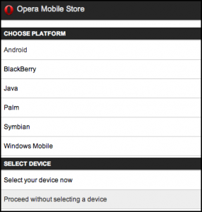 Opera launch Mobile App store