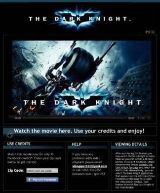 Warner Bros. bringing popular movies to Facebook – test begins today with “The Dark Knight”
