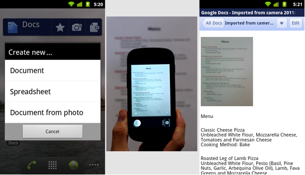 Android App arrives for Google Docs