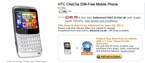 HTC ChaCha and Salsa Facebook phones get UK Price and release date