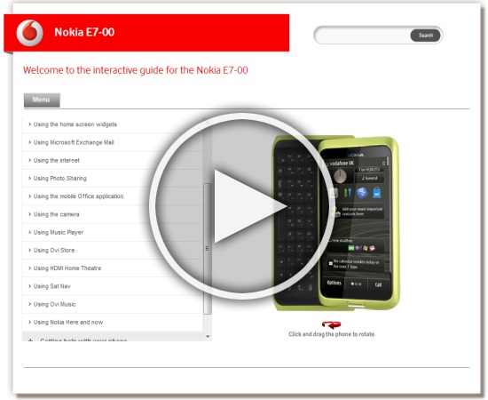Nokia E7  Manual – An Interactive Guide to your Vodafone Phone