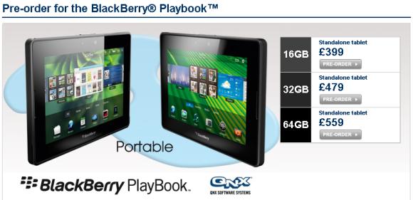 Blackberry Playbook gets UK release date and price