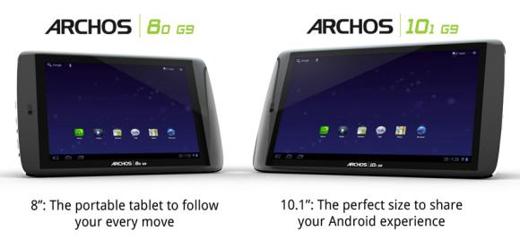 Archos Android-based G9 range labeled ‘industry’s fastest tablets’