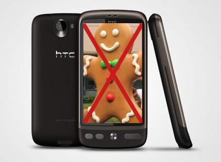 HTC Desire will NOT be getting Gingerbread update