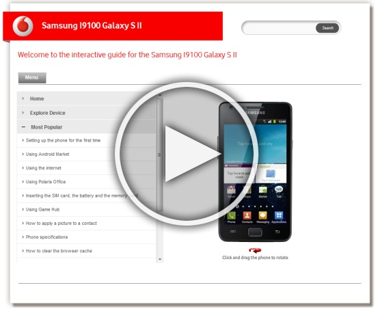 Samsung Galaxy S 2 i9100 Manual – An Interactive Guide to your Vodafone Android Phone