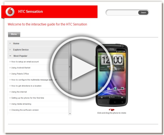 HTC Sensation – An Interactive Guide to your Vodafone Android Phone