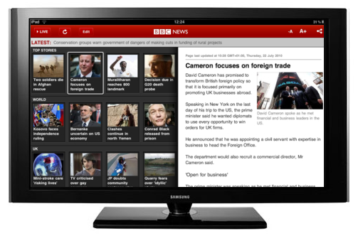 BBC News app comes to Samsung television sets today