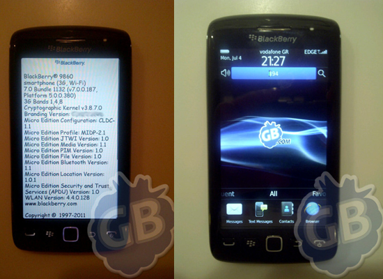 New pictures of the BlackBerry Touch Monza leak online