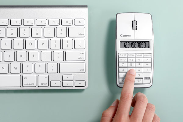 Canon X Mark 1 Mouse Lite is a Bluetooth Mouse and Calculator in one!
