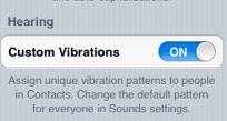 iOS 5 lets you create your own custom vibration alerts