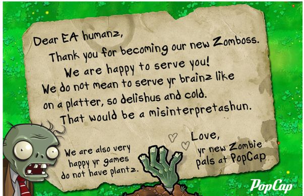 EA Games buys Popcap for over $1 Billion