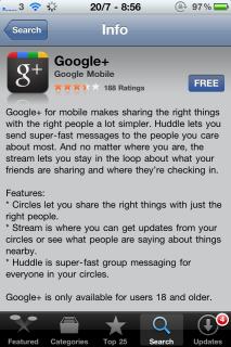 Google+ App for iPhone lands in the App Store