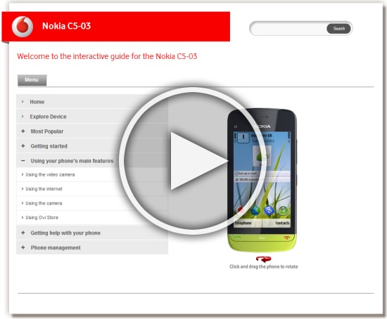Nokia C5-03 – An Interactive Guide to your Vodafone Phone