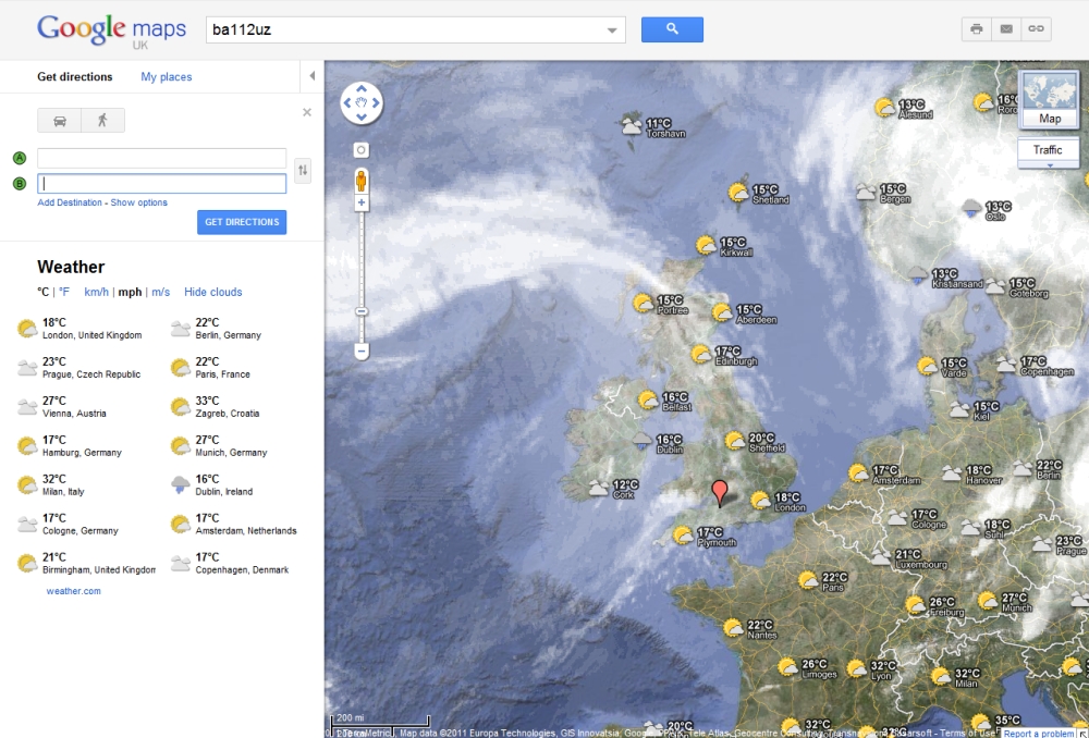 Google Maps show us the Weather!