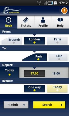 Eurostar Launches free iOS and Android App