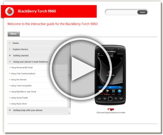 BlackBerry Torch 9860 – An Interactive Guide to your Vodafone Phone