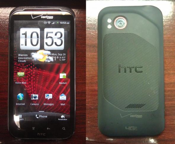 HTC Vigor Verizon Front and Back
