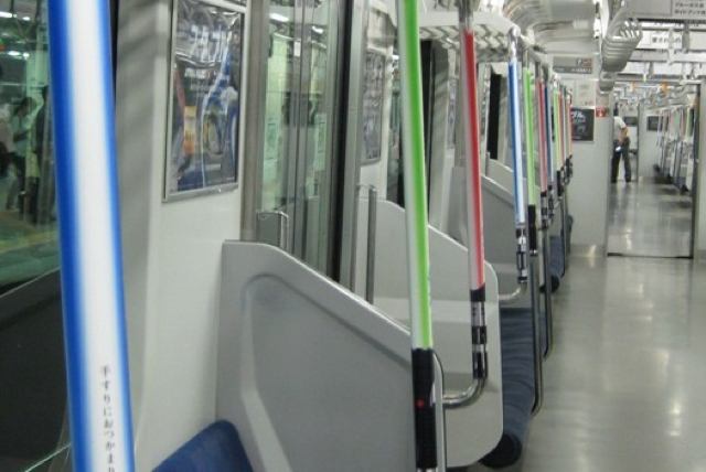 Tokyo turns subway into scene from Star Wars – with lightsaber handrails