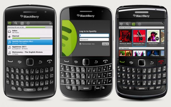 Spotify BlackBerry 