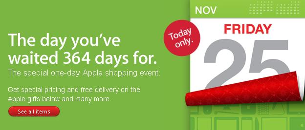 Apple Launches Black Friday WebStore – Discounts on iPad 2, iPods, Macbook Pro and Many More