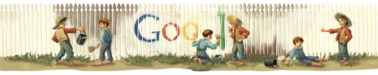 Google Doodle Celebrates American Writer Mark Twain