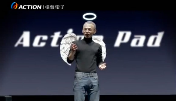 Only in Taiwan! Fake Steve Jobs Sells Android “Action Pad” Tablet in Advert