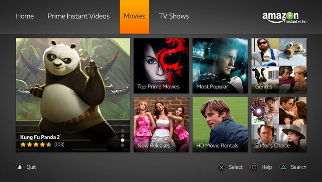 Amazon Instant Video Streaming App Lands on Playstation 3