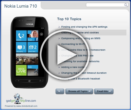 Nokia Lumia 710 Interactive Guide – An Online Manual to your Windows Phone 7.5 Mango Smartphone