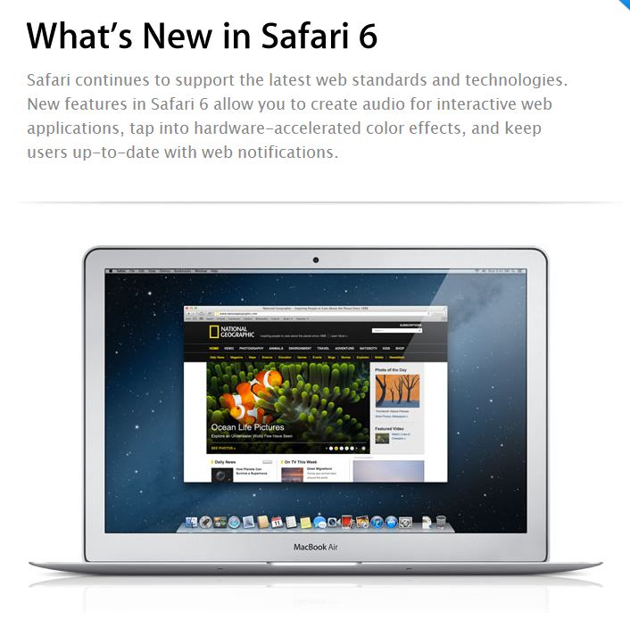 Apple Launches Safari 6.0 Along With Mac OS X 10.8
