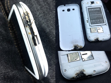 Burnt-Out Samsung Galaxy SIII Was Actually Microwaved