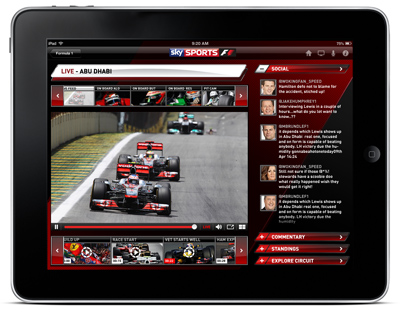 Sky Adds Split-Screen F1 Viewing with Revamped Sky Sports iPad App