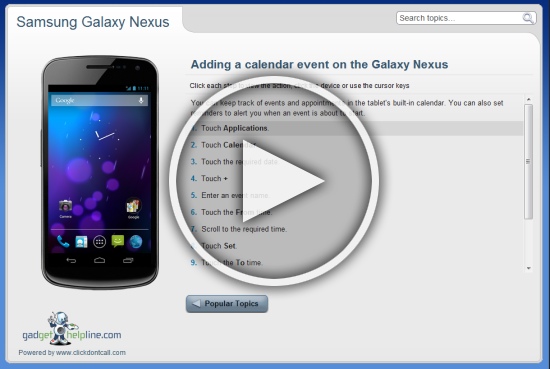 Samsung Galaxy Nexus Jelly Bean Interactive Guide – An Online Manual to Your Android 4.1 Smartphone