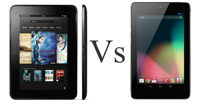 Amazon Kindle Fire HD versus Google Nexus 7