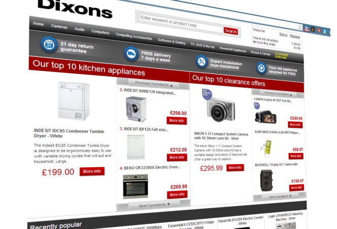 Dixons.co.uk to close its online doors