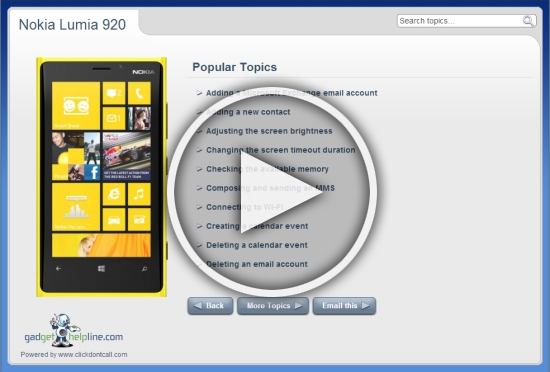 Nokia Lumia 920 Interactive Guide – An Online Manual to your Windows Phone 8 Smartphone