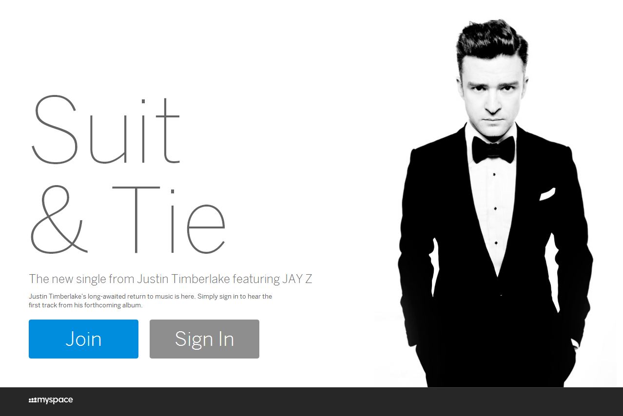 New Myspace opens to the public alongside new Justin Timberlake single ‘Suit and Tie’