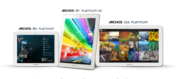 Archos reveals three new ‘Platinum’ Android tablets – HD displays, quad-core processors