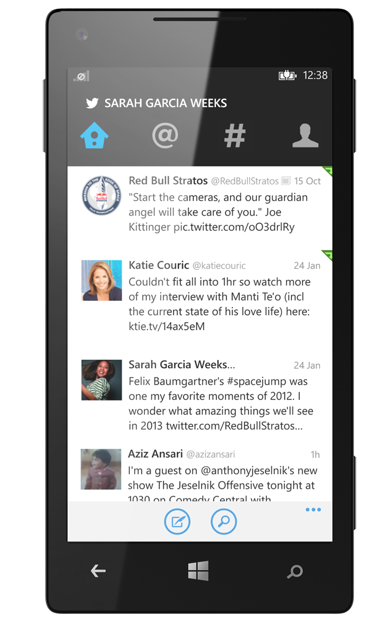 Twitter App for Windows Phone Updated – New Tabs, Live Tiles, Tweet and Search Icons