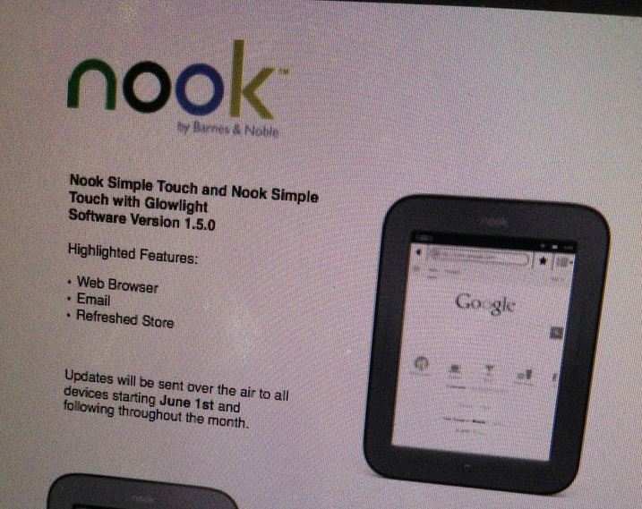 Leak Reveals Nook Simple Touch Update Will Bring Web Browser and Email