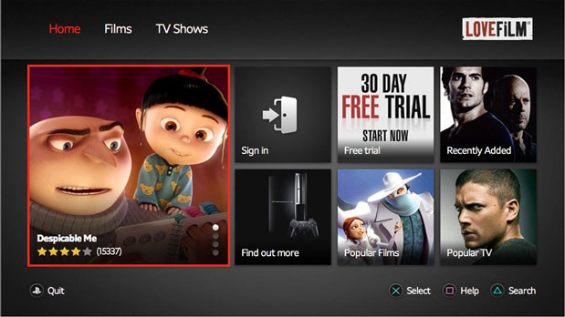 Lovefilm app for PS3 gets 2.0 update with new features and speed improvements