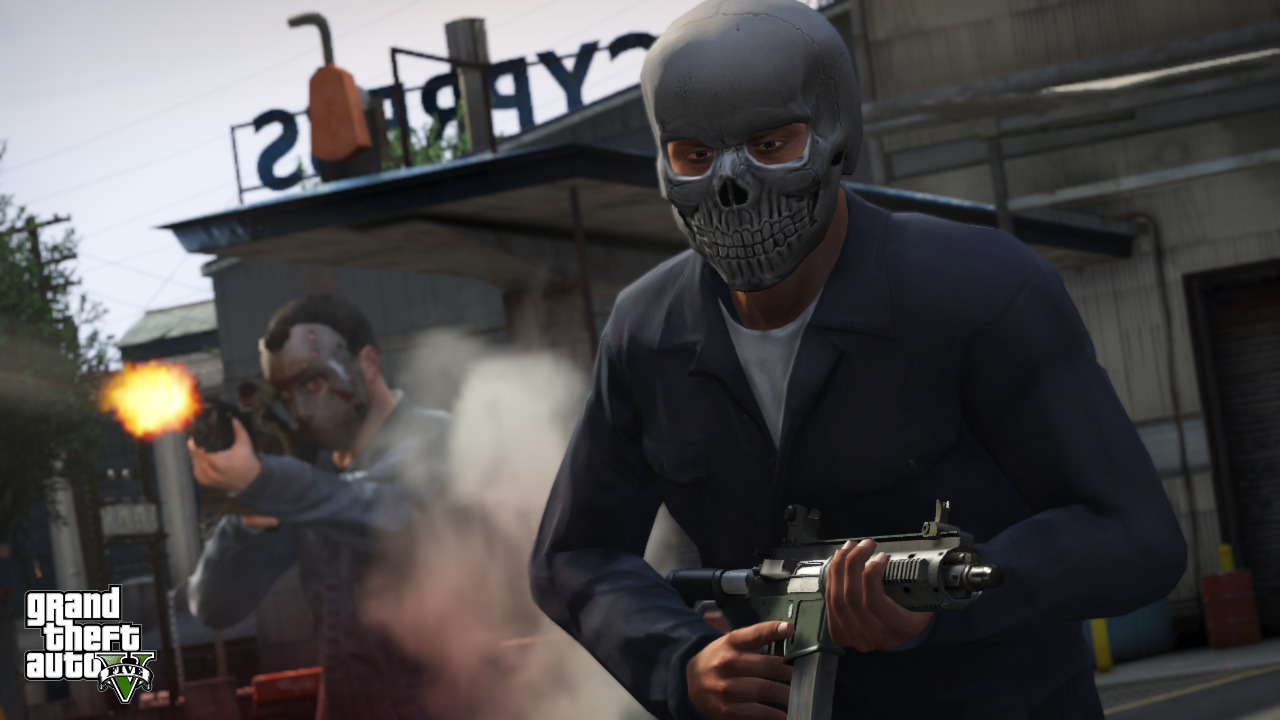 New GTA V action shots reveal cars, monkey masks and Trevor in a wetsuit
