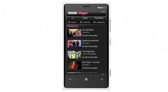 Windows Phone 8 iPlayer