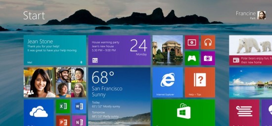 The new Start screen in Windows 8.1