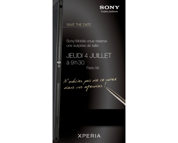 Sony Xperia Z Ultra phablet and stylus teased in July 4th invite