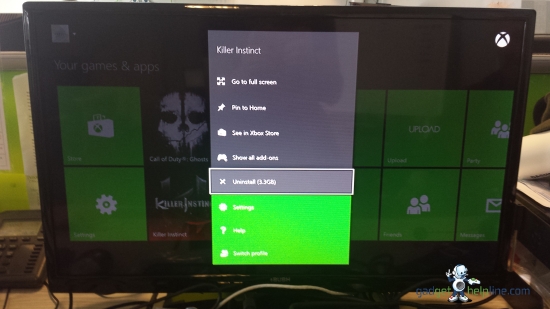 Xbox One Game uninstall