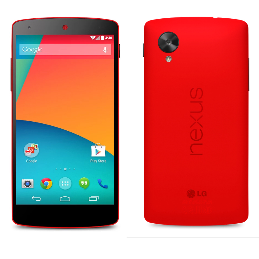 Google Nexus 5 in Bright Red on sale now through Play Store