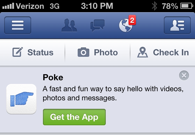 Facebook put an end to Poking and its Camera App