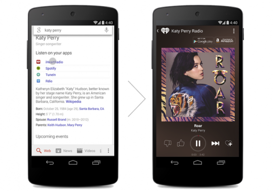 Android Google Search Now Supports Music Apps