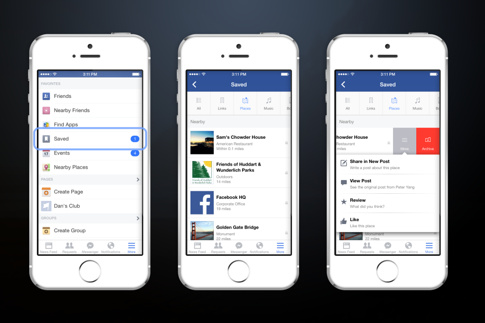 Facebook Introduce Save – For When Your News Feed Isn’t Enough