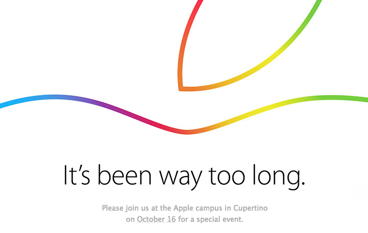Apple Confirms Rumored October 16th Event